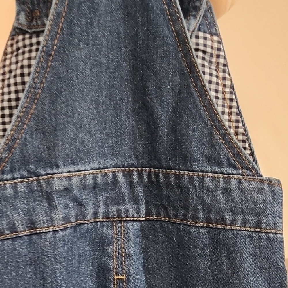 Blue Denim Overalls with Button Accents - Picture 7 of 11